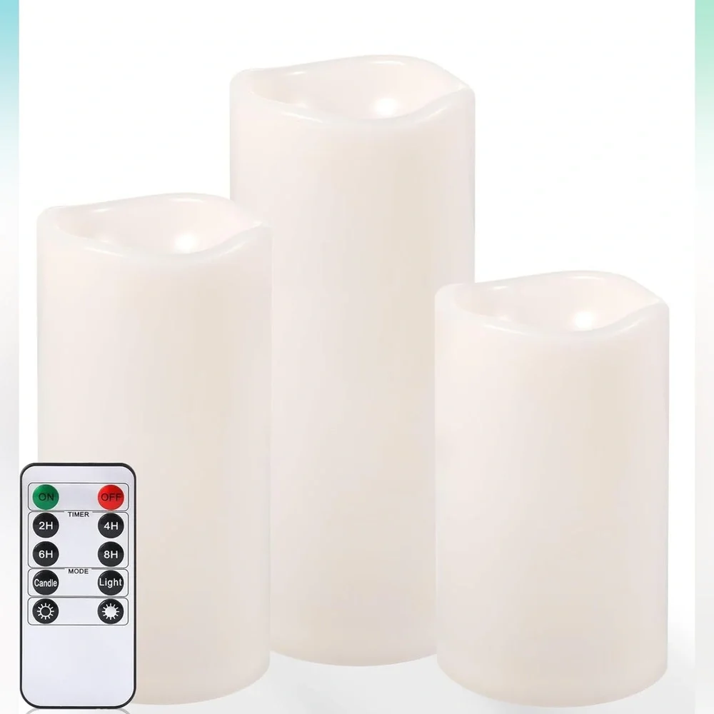 NURADA Large Outdoor Flameless Candles 6